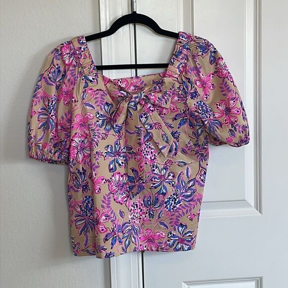NWT Lilly Pulitzer Torrey Short Sleeve Top - Picture 3 of 4
